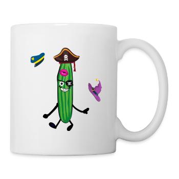 concombre de carnaval, concombre, carnaval, pirate, marin - Mug blanc - blanc - Droite