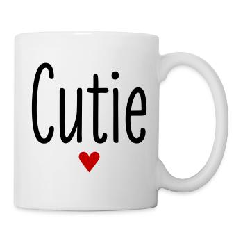 Valentine's Day Pet Name Cutie Heart Love Couple Love - Mug - white - Right