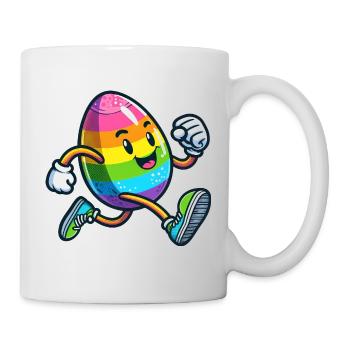 Easter Easter Egg Cute Comic Cartoon Jogger Marathon - Mug - white - Right