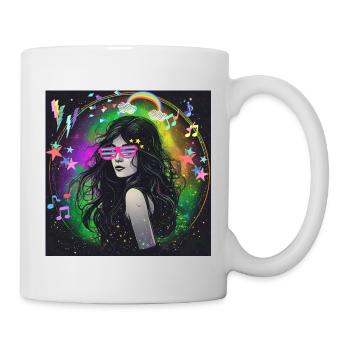 retro, 90's,90s,vibes,neon,stars,costume - Mug - white - Right