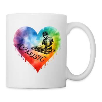I Love Music - Tasse - Weiß - Rechts