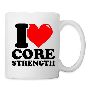 Ich liebe Kernkraft - Fitness-Gewichtheben lustig - Tasse - Weiß - Rechts