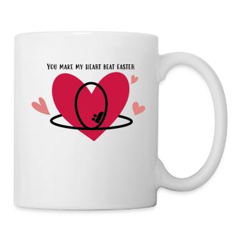 Du bringst mein Herz höher schlagen - Achterbahn - Tasse - Weiß - Rechts
