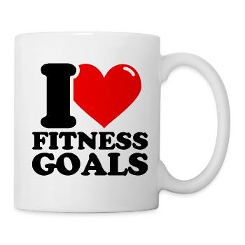 I Love Fitness Goals - Fitness Weightlifting Lust - Mug - white - Right