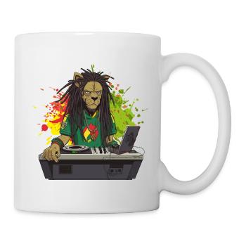 Jamaican Reagge Lion - Tasse - Weiß - Rechts
