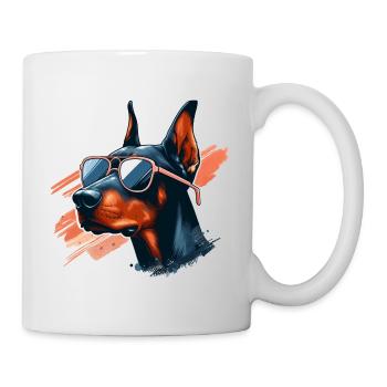 Doberman Le garde du corps - Mug blanc - blanc - Droite