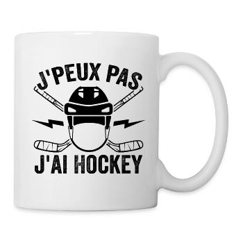 Ich kann nicht, ich habe eine originelle Hockey-Geschenkidee - Tasse - Weiß - Rechts