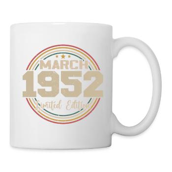 Awesome seit März 1952 Geburtstag 1952 Geschenk - Tasse - Weiß - Rechts