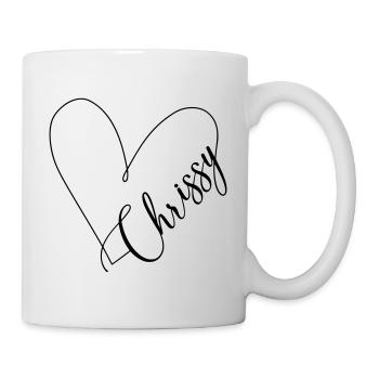 Chrissy Nom Ligne de coeur - Mug blanc - blanc - Droite