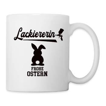 Lackiererin Ostern Geschenk Malerin Meister Azubi - Tasse - Weiß - Rechts