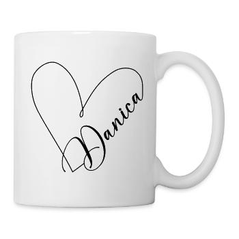 Danica Name Heart Line - Mug - white - Right
