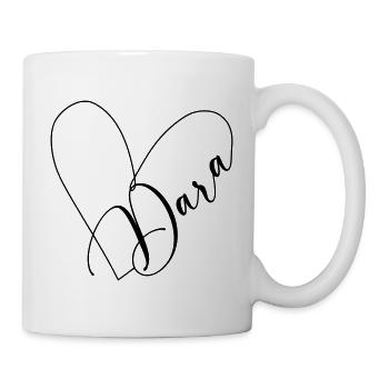 Dara Name Heart Line - Mug - white - Right