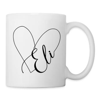 Eli Name Herzlinie - Tasse - Weiß - Rechts
