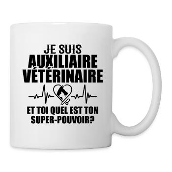 Tierarzthelfer Beruf Tier Hund Katze - Tasse - Weiß - Rechts
