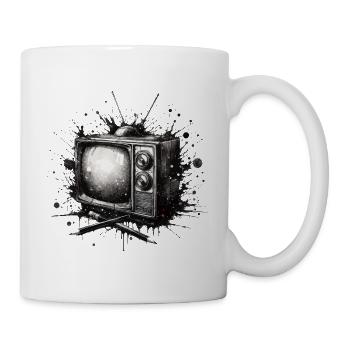 VINTAGE RETRO TV AMIDST INK SPLASH ARTWORK - Mug - white - Right