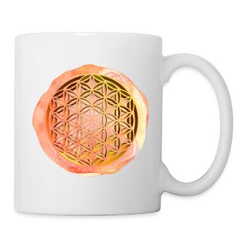 Lebensblume 3D - Tasse - Weiß - Rechts