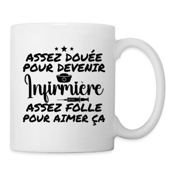 Talented enough to become a nurse - Mug - white - Right