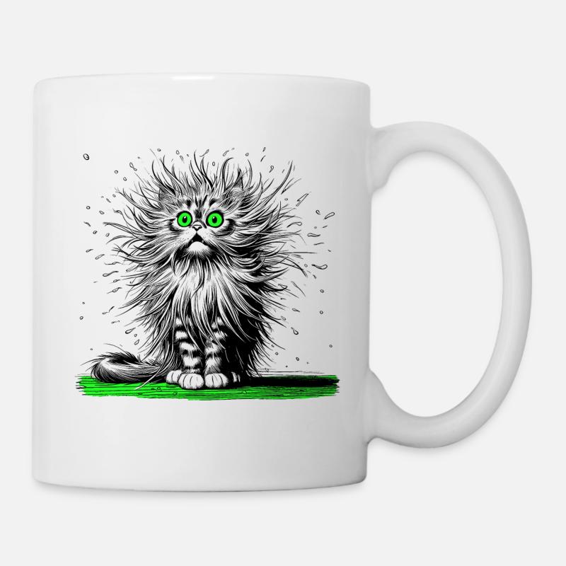 Chat, Bande Dessinée, Drôle, Drôle - Mug blanc - blanc