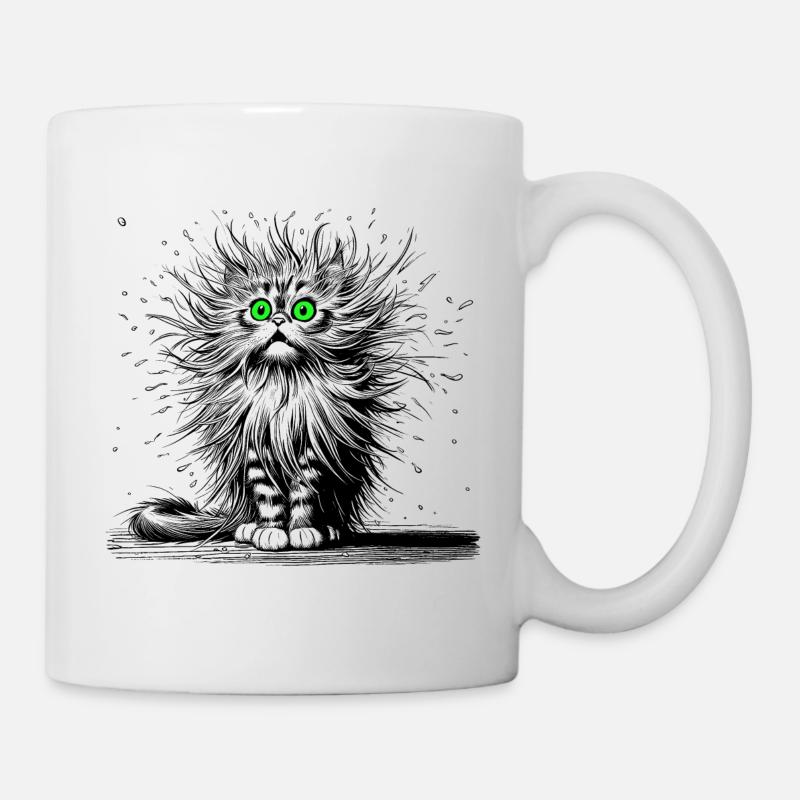 Katze zum Lachen - Tasse - Weiß