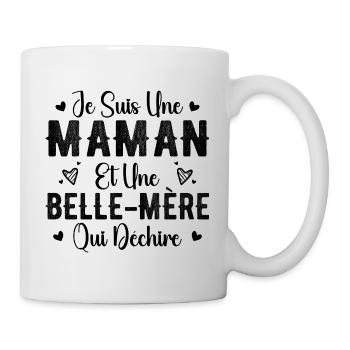 Femme Maman et Une Belle Mère Qui Déchire - Mug blanc - blanc - Droite