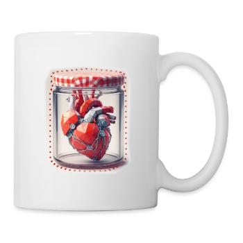 Bionische Herz-Origamie - Tasse - Weiß - Rechts