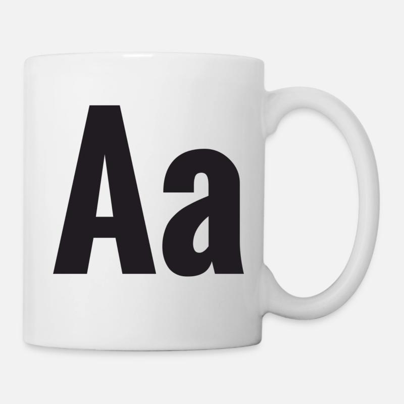 Buchstaben-A-Hemd - Tasse - Weiß