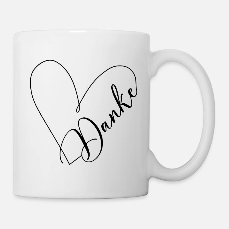 Danke Herz - Tasse - Weiß