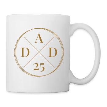 Dad 25 Baby Vater Vatertag Geschenk Papa 2025 - Tasse - Weiß - Rechts