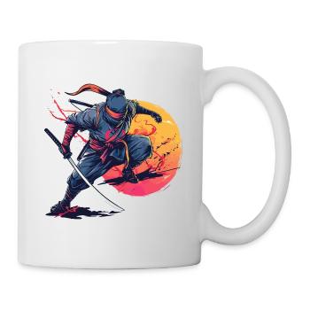Ninja Fighter Warrior Shinobi Japan Sword Katana - Mug - white - Right