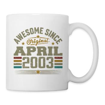 April 2003 Geburtstag Vintage Geschenkidee 2003 - Tasse - Weiß - Rechts