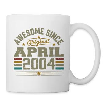 April 2004 Geburtstag Vintage Geschenkidee 2004 - Tasse - Weiß - Rechts