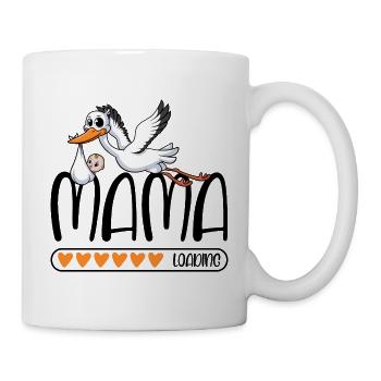 Mama loading Storch - Tasse - Weiß - Rechts
