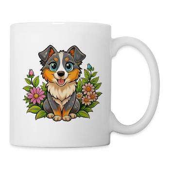 Sweet Australian Shepherd dog - Mug - white - Right