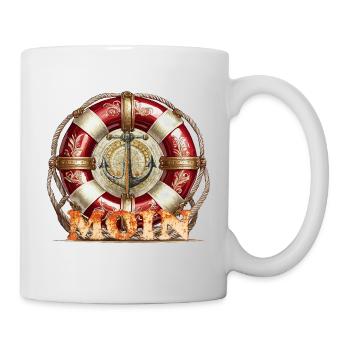 Moin mit Rettungsring - Tasse - Weiß - Rechts