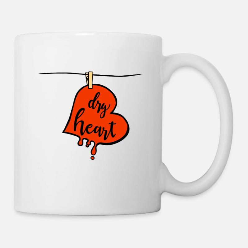 Getrocknetes Herz - Tasse - Weiß