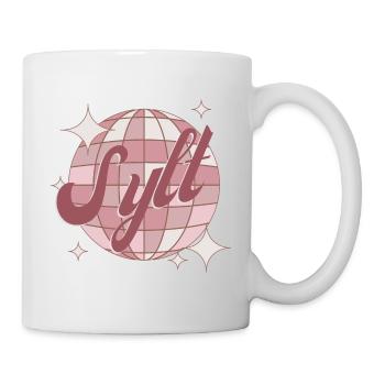 Sylt Urlaub Souvenirs Kleidung pink retro - Tasse - Weiß - Rechts