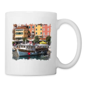 Im Hafen von Rovinj, ein schönes Urlaubsandenken - Tasse - Weiß - Rechts