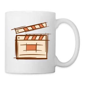 Clapperboard. Director. Film producer. Filmmaker. - Mug - white - Right