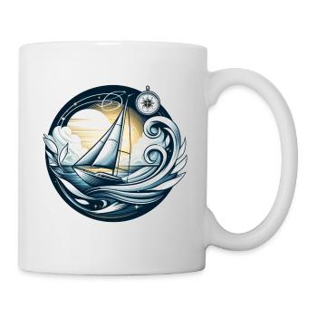 Segler gehen segeln mit einem Segelboot - Tasse - Weiß - Rechts