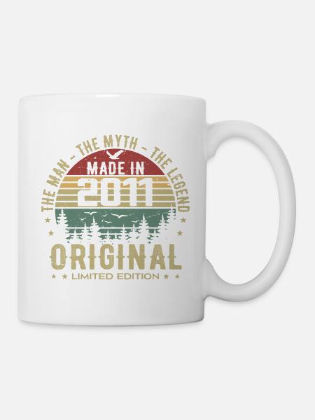 Original 2011 Retro 2011 Geburtstagsgeschenk 2011 - Tasse - Weiß