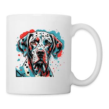 Dalmatien / Chien / Animal / Animal de compagnie / Aboiement - Mug blanc - blanc - Droite