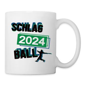 Schlagball Spieler Team Turnier Mannschaft in 2024 - Tasse - Weiß - Rechts