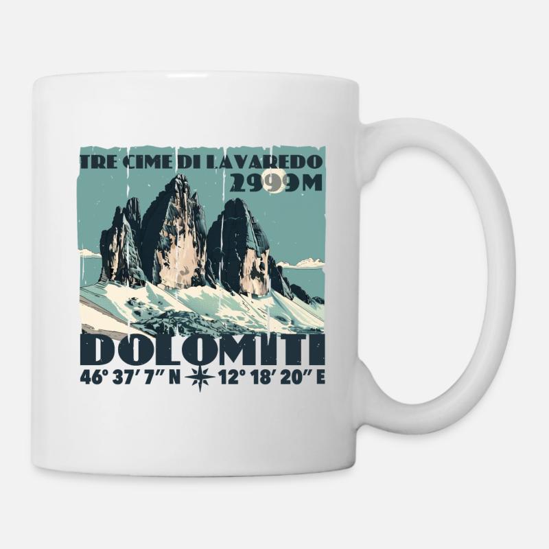 Te Cime Lavaredo Dolomiti Three Peaks Dolomites - Mug - white