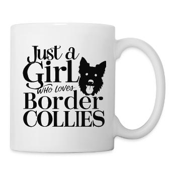 Juste une fille qui aime les border collies Mädchen - Mug blanc - blanc - Droite