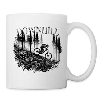 Fahrrad Mountainbike Downhill - Tasse - Weiß - Rechts