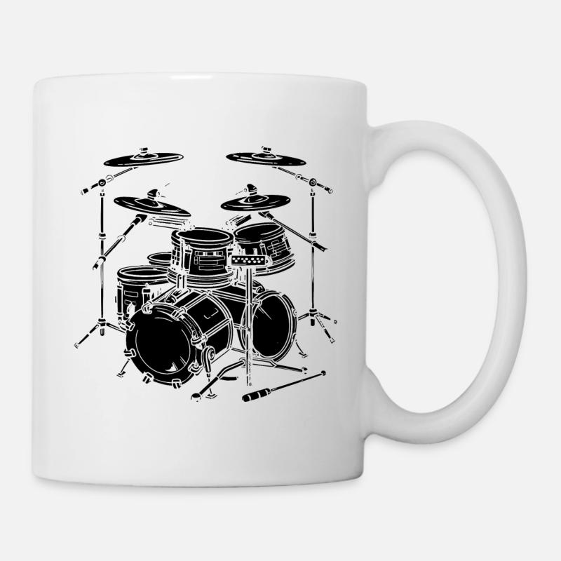 Schlagzeug - Tasse - Weiß
