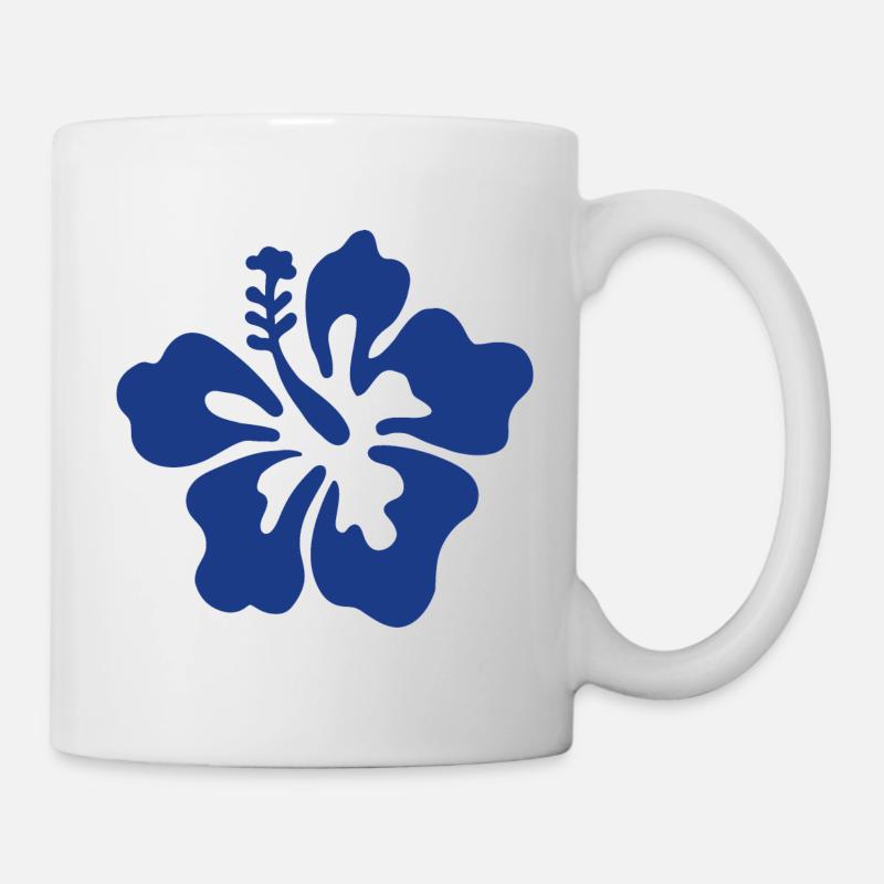 Hibiscus Flower - Blue - Tasse - Weiß