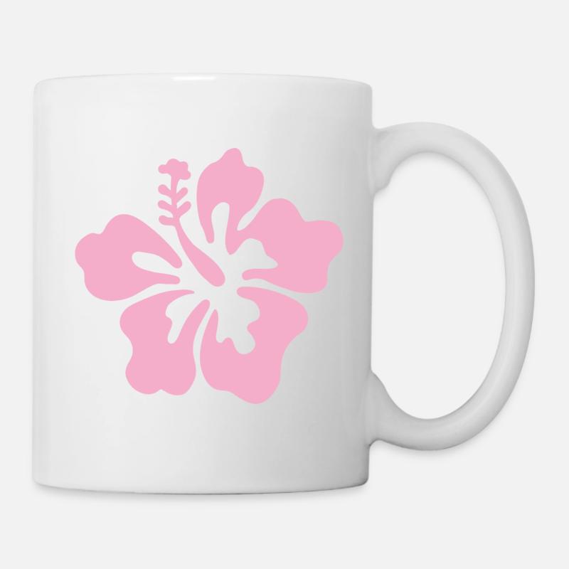 Hibiscus Flower - Light pink - Mug - white