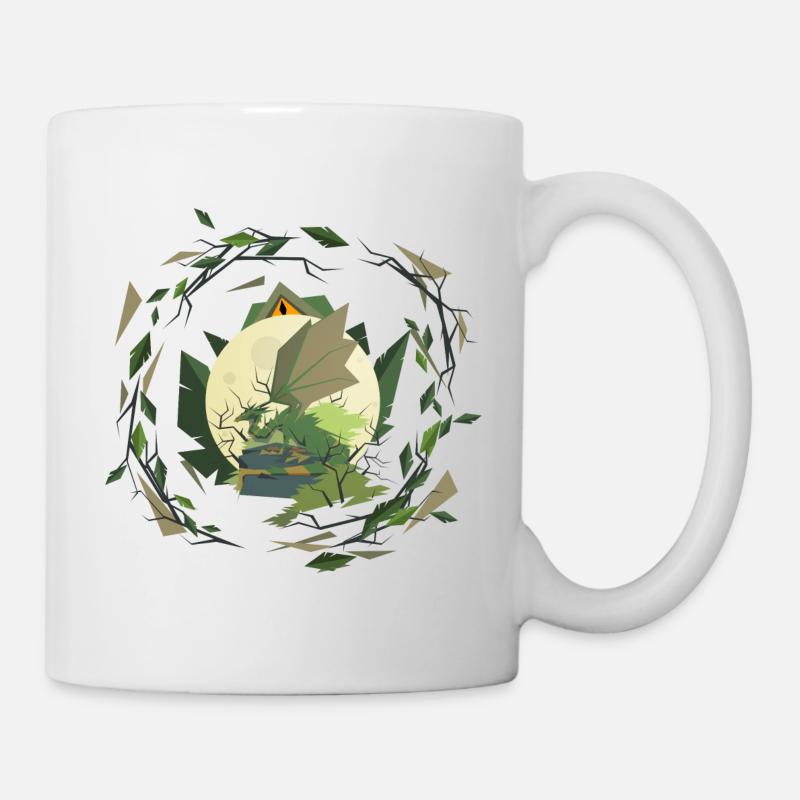 Grüner Drache - Tasse - Weiß