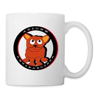 Antifascist Cat - Resistance Sticker - Mug - white - Right